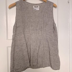 Sleeveless flax top